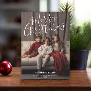 Feliz Navidad manuscrita con foto completa MCM