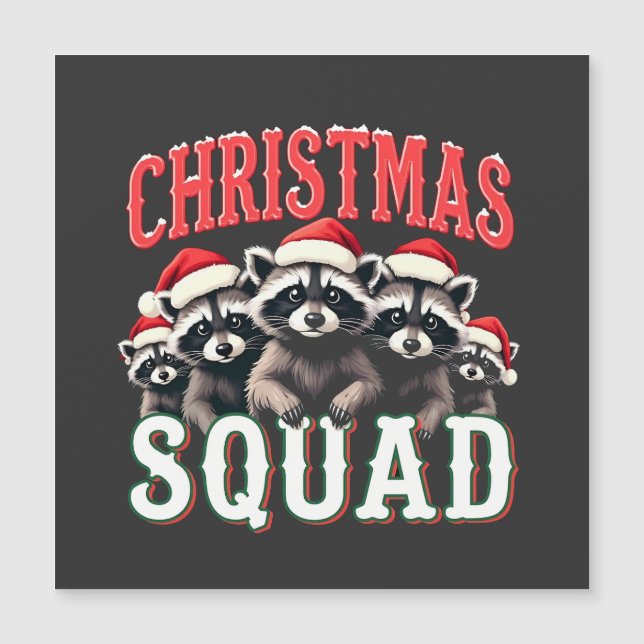 Feliz Navidad Mapache Sombrero de Santa Amantes  (Anverso)