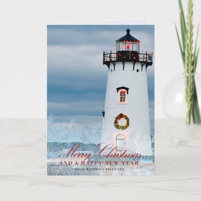 Feliz Navidad Martha's Vineyard Card (Anverso)