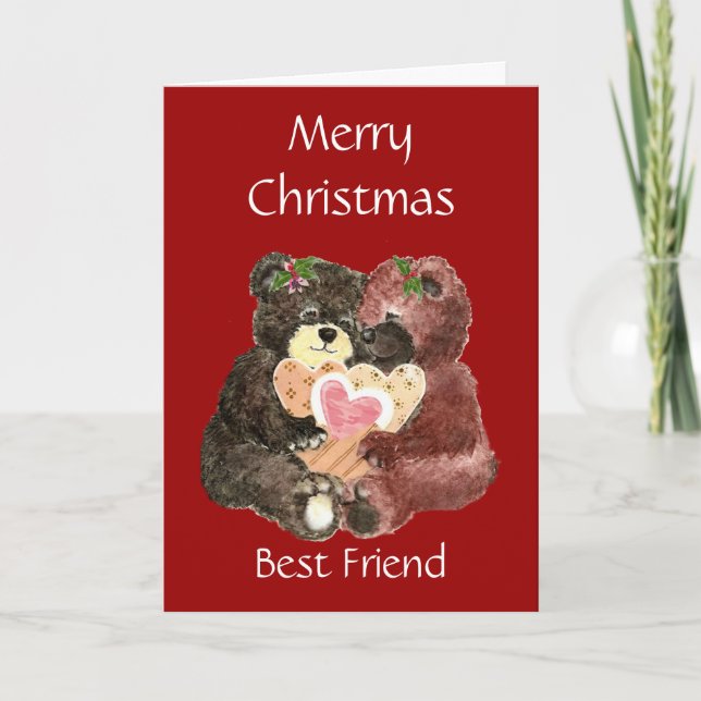 Feliz Navidad Mejor Amigo, Teddy Bear Hugs (Anverso)