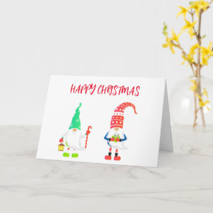FELIZ NAVIDAD/MEJOR AÑO NUEVO GNOMOS TARJETA