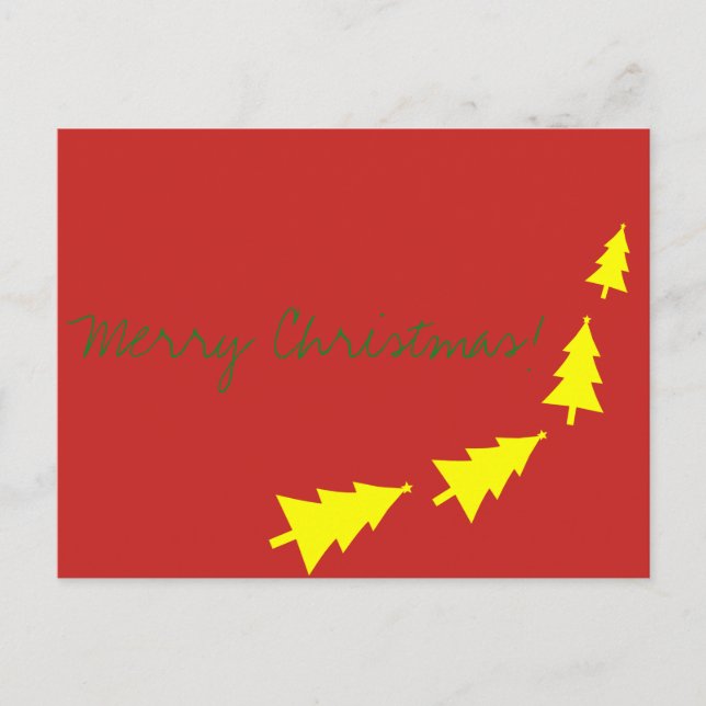 Feliz Navidad, mejores deseos, postales de árbol d (Anverso)