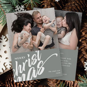 Feliz Navidad Mensaje Personalizado Moderno 2-Foto
