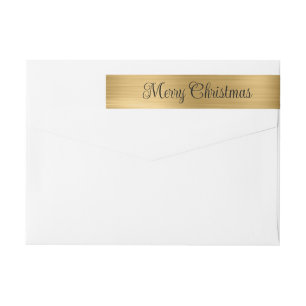 Feliz Navidad Metálico Dorado
