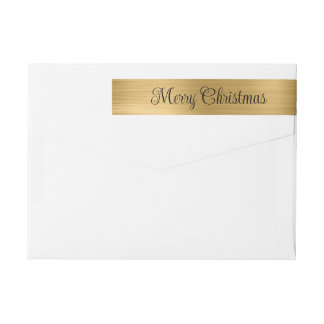 Feliz Navidad Metálico Dorado