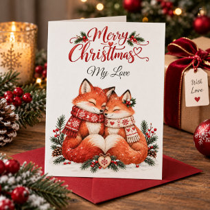 Feliz Navidad Mi Amor Romántico Zorro Escandinavo