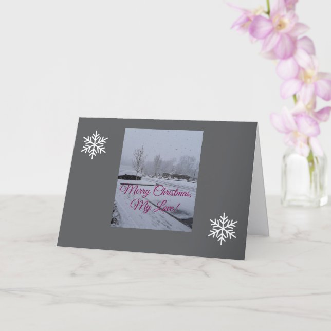 Feliz Navidad, mi amor, tarjeta de felicitación do (Orquídea)