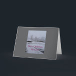 Feliz Navidad, mi tarjeta de felicitación plegada<br><div class="desc">¡Los navidades son una época para compartir nuestro amor con otros! ¡Esta carta refleja el profundo y cálido amor de un marido por su amorosa esposa! Se presenta una imagen que se parece a un contraste entre las noches frías de los Navidades y la calidez del amor de un marido....</div>