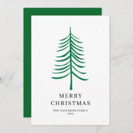 Feliz Navidad Minimalista árbol verde moderno