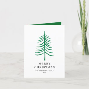 Feliz Navidad Minimalista árbol verde moderno