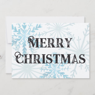 Feliz Navidad Minimalista Copo de Nieve Azul Claro
