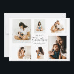 Feliz Navidad | Minimalista moderno multifoto<br><div class="desc">Comparte la alegría de la temporada con esta moderna tarjeta de Navidades multifotográficos, diseñada para mostrar tus momentos familiares favoritos. Con un diseño minimalista y limpio, con espacio para seis fotos y el saludo festivo "Feliz Navidad", esta tarjeta de vacaciones personalizado es un placer eterno. Personalizado con el nombre de...</div>