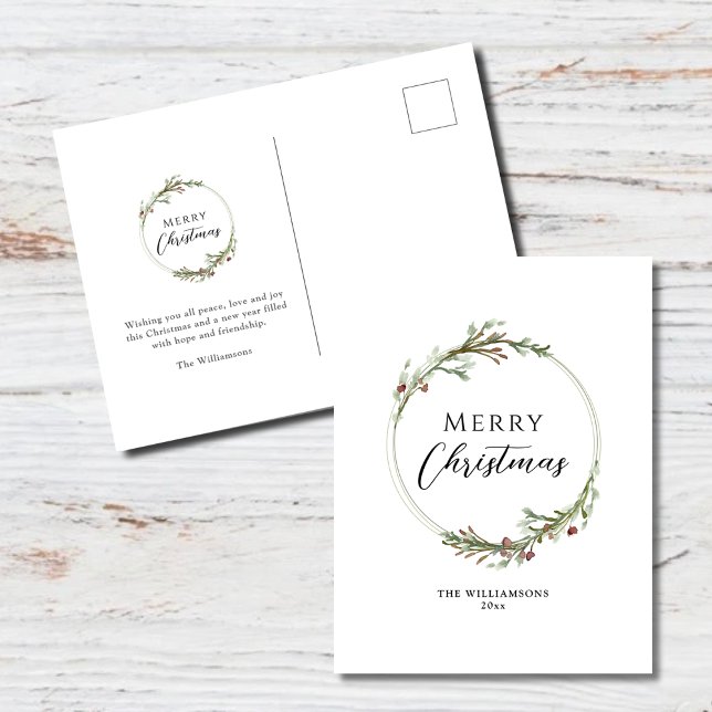 Feliz Navidad Minimalista Wreath (Subido por el creador)