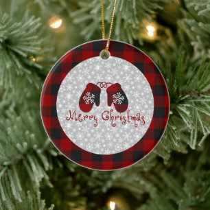 Feliz Navidad mitones Ornamento cerámico