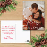 feliz navidad moda moderna foto de guión<br><div class="desc">elegante navidad navidad elegante pareja de escritura a mano elegante foto tarjeta postal en el lado posterior del mensaje de vacaciones</div>