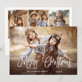 Feliz Navidad Moderna 4 Saludo FOTOGRÁFICO