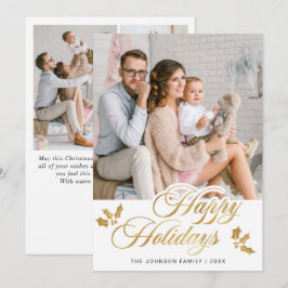 Feliz Navidad Moderna 4 Saludo FOTOGRÁFICO