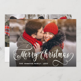 Feliz Navidad Moderna 4 Saludo FOTOGRÁFICO