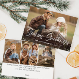 Feliz Navidad Moderna 4 Saludo FOTOGRÁFICO