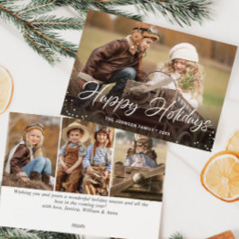 Feliz Navidad Moderna 4 Saludo FOTOGRÁFICO