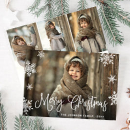 Feliz Navidad Moderna 4 Saludo FOTOGRÁFICO