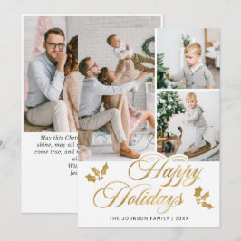 Feliz Navidad Moderna 4 Saludo FOTOGRÁFICO