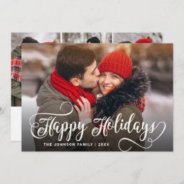 Feliz Navidad Moderna 4 Saludo FOTOGRÁFICO