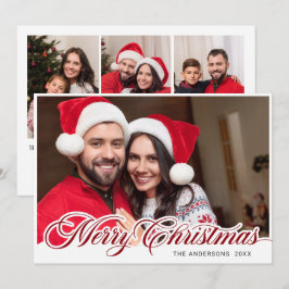 Feliz Navidad Moderna 4 Saludo FOTOGRÁFICO