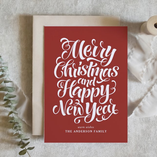 Feliz Navidad Moderna caligrafía rojo (Subido por el creador)