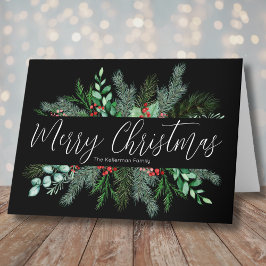 Feliz Navidad Moderna Elegante Verdor