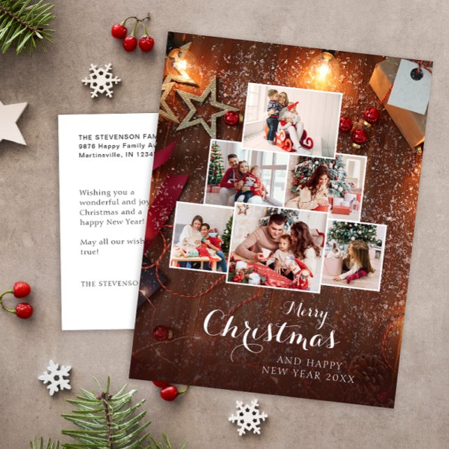 Feliz Navidad Moderna Foto Rustica (Subido por el creador)