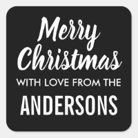 Feliz navidad moderna minimalista etiqueta de rega