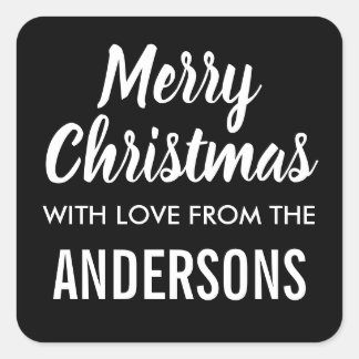 Feliz navidad moderna minimalista etiqueta de rega