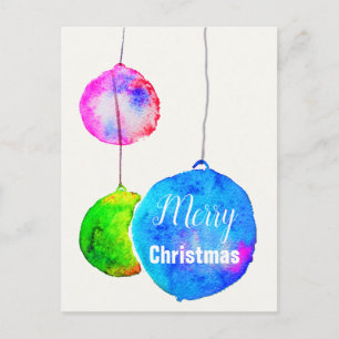 Feliz Navidad moderna y colorida baudias acuáticas