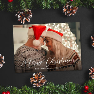 Feliz Navidad Moderna y elegante guión de fotograf