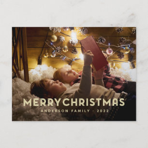 Feliz Navidad moderna y simple tipografía