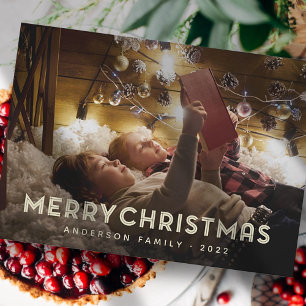 Feliz Navidad moderna y simple tipografía