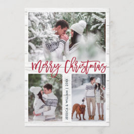 Feliz Navidad Moderno 3 Fotos Saludo