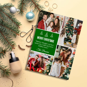 Feliz Navidad moderno 4 fotos familiares lindas
