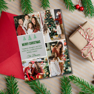 Feliz Navidad moderno 4 fotos familiares lindas