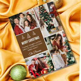 Feliz Navidad moderno 4 fotos familiares lindas