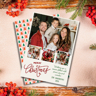 Feliz Navidad moderno 4 fotos familiares lindas