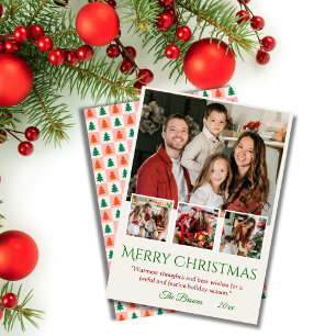 Feliz Navidad moderno 4 fotos familiares lindas
