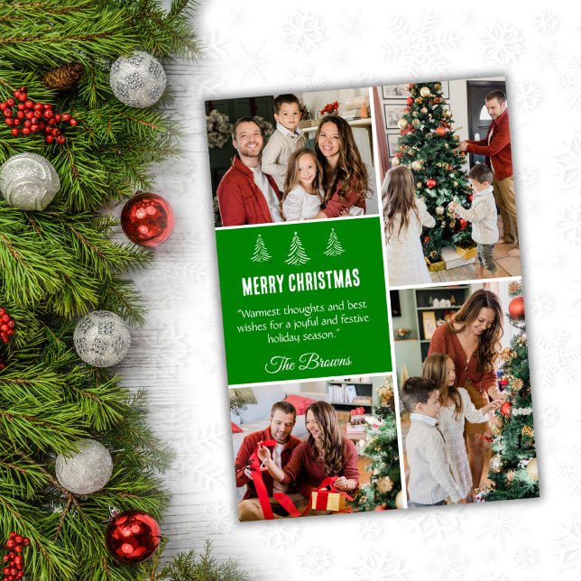 Feliz Navidad moderno 4 fotos familiares lindas (Subido por el creador)