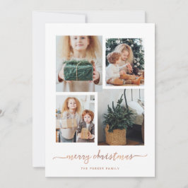 Feliz Navidad | Moderno Collage de fotos Cuatro