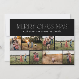 Feliz Navidad Moderno Mínimo negro y blanco