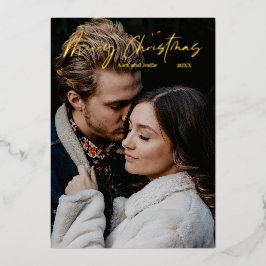 Feliz Navidad Moderno Scripts Tarjeta de vacacione