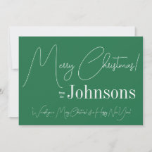 Feliz Navidad moderno verde