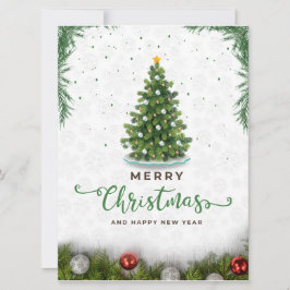 Feliz Navidad moderno verde