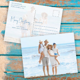 Feliz Navidad Moderno y simple dólar de arena azul